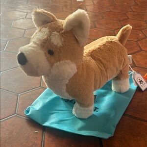 Plush Corgi Dog Toy - Tan and White